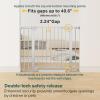 imageCumbor 297406quot Baby Gate for Stairs Moms Choice Awards WinnerDog Gate for Doorways Pressure Mounted Self Closing Pet Gates for Dogs Indoor Safety Child Gate with Easy Walk Thru Door Silver