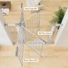 imageCumbor 297406quot Baby Gate for Stairs Moms Choice Awards WinnerDog Gate for Doorways Pressure Mounted Self Closing Pet Gates for Dogs Indoor Safety Child Gate with Easy Walk Thru Door Silver
