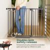 imageCumbor 29746quot Baby Gate for Stairs Moms Choice Awards WinnerAuto Close Dog Gate for The House Gifts for Mom Easy Install Pressure Mounted Pet Gates for Doorways BlackBlack