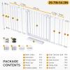 imageCumbor 29746quot Baby Gate for Stairs Moms Choice Awards WinnerAuto Close Dog Gate for The House Gifts for Mom Easy Install Pressure Mounted Pet Gates for Doorways BlackWhite