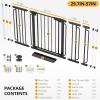 imageCumbor 29746quot Baby Gate for Stairs Moms Choice Awards WinnerAuto Close Dog Gate for The House Gifts for Mom Easy Install Pressure Mounted Pet Gates for Doorways BlackBlack