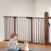 imageCumbor 29746quot Baby Gate for Stairs Moms Choice Awards WinnerAuto Close Dog Gate for The House Gifts for Mom Easy Install Pressure Mounted Pet Gates for Doorways BlackBrown