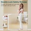 imageCumbor 29746quot Baby Gate for Stairs Moms Choice Awards WinnerAuto Close Dog Gate for The House Gifts for Mom Easy Install Pressure Mounted Pet Gates for Doorways BlackWhite
