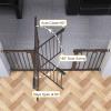 imageCumbor 29746quot Baby Gate for Stairs Moms Choice Awards WinnerAuto Close Dog Gate for The House Gifts for Mom Easy Install Pressure Mounted Pet Gates for Doorways BlackBrown