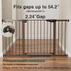 imageCumbor 29746quot Baby Gate for Stairs Moms Choice Awards WinnerAuto Close Dog Gate for The House Gifts for Mom Easy Install Pressure Mounted Pet Gates for Doorways BlackBrown