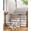 imageCumbor 29746quot Baby Gate for Stairs Moms Choice Awards WinnerAuto Close Dog Gate for The House Gifts for Mom Easy Install Pressure Mounted Pet Gates for Doorways BlackBrown