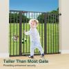 imageCumbor 29746quot Baby Gate for Stairs Moms Choice Awards WinnerAuto Close Dog Gate for The House Gifts for Mom Easy Install Pressure Mounted Pet Gates for Doorways BlackBlack