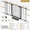 imageCumbor 29746quot Baby Gate for Stairs Moms Choice Awards WinnerAuto Close Dog Gate for The House Gifts for Mom Easy Install Pressure Mounted Pet Gates for Doorways BlackBlack