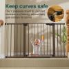 imageCumbor 29746quot Baby Gate for Stairs Moms Choice Awards WinnerAuto Close Dog Gate for The House Gifts for Mom Easy Install Pressure Mounted Pet Gates for Doorways BlackBrown