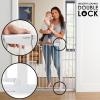 imageCumbor 29746quot Baby Gate for Stairs Moms Choice Awards WinnerAuto Close Dog Gate for The House Gifts for Mom Easy Install Pressure Mounted Pet Gates for Doorways BlackWhite