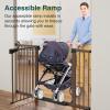 imageCumbor 29746quot Baby Gate for Stairs Moms Choice Awards WinnerAuto Close Dog Gate for The House Gifts for Mom Easy Install Pressure Mounted Pet Gates for Doorways BlackBrown