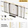 imageCumbor 29746quot Baby Gate for Stairs Moms Choice Awards WinnerAuto Close Dog Gate for The House Gifts for Mom Easy Install Pressure Mounted Pet Gates for Doorways BlackBrown