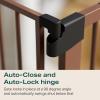 imageCumbor 29746quot Baby Gate for Stairs Moms Choice Awards WinnerAuto Close Dog Gate for The House Gifts for Mom Easy Install Pressure Mounted Pet Gates for Doorways BlackBrown