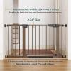 imageCumbor 29746quot Baby Gate for Stairs Moms Choice Awards WinnerAuto Close Dog Gate for The House Gifts for Mom Easy Install Pressure Mounted Pet Gates for Doorways BlackBrown