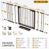 imageCumbor 29746quot Baby Gate for Stairs Moms Choice Awards WinnerAuto Close Dog Gate for The House Gifts for Mom Easy Install Pressure Mounted Pet Gates for Doorways BlackBrown