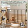 imageCumbor 29746quot Standard Baby Gate for StairsBrown ampamp Cumbor 29243quot No Bottom Bar Baby GateBrown