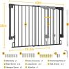 imageCumbor 34quot Extra Tall No Bottom Bar Baby Gate for Stairs Auto Close Dog Gate Indoor for Larger Pets 31648quot Hardware Mounted Safety Gate for Doorways Wide Walk Thru Door for Easy Access WhiteBlack