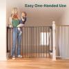 imageCumbor 34quot Extra Tall No Bottom Bar Baby Gate for Stairs Auto Close Dog Gate Indoor for Larger Pets 31648quot Hardware Mounted Safety Gate for Doorways Wide Walk Thru Door for Easy Access WhiteBlack