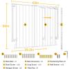 imageCumbor 34quot Extra Tall No Bottom Bar Baby Gate for Stairs Auto Close Dog Gate Indoor for Larger Pets 31648quot Hardware Mounted Safety Gate for Doorways Wide Walk Thru Door for Easy Access WhiteWhite