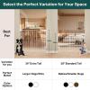 imageCumbor 34quot Extra Tall No Bottom Bar Baby Gate for Stairs Auto Close Dog Gate Indoor for Larger Pets 31648quot Hardware Mounted Safety Gate for Doorways Wide Walk Thru Door for Easy Access WhiteWhite