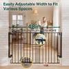 imageCumbor 34quot Extra Tall No Bottom Bar Baby Gate for Stairs Auto Close Dog Gate Indoor for Larger Pets 31648quot Hardware Mounted Safety Gate for Doorways Wide Walk Thru Door for Easy Access WhiteBlack