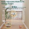 imageCumbor 34quot Extra Tall No Bottom Bar Baby Gate for Stairs Auto Close Dog Gate Indoor for Larger Pets 31648quot Hardware Mounted Safety Gate for Doorways Wide Walk Thru Door for Easy Access WhiteWhite