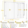 imageCumbor 34quot Extra Tall No Bottom Bar Baby Gate for Stairs Auto Close Dog Gate Indoor for Larger Pets 31648quot Hardware Mounted Safety Gate for Doorways Wide Walk Thru Door for Easy Access WhiteWhite