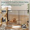 imageCumbor 34quot Extra Tall No Bottom Bar Baby Gate for Stairs Auto Close Dog Gate Indoor for Larger Pets 31648quot Hardware Mounted Safety Gate for Doorways Wide Walk Thru Door for Easy Access WhiteBlack