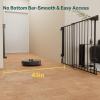 imageCumbor 34quot Extra Tall No Bottom Bar Baby Gate for Stairs Auto Close Dog Gate Indoor for Larger Pets 31648quot Hardware Mounted Safety Gate for Doorways Wide Walk Thru Door for Easy Access WhiteBlack