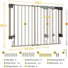 imageCumbor 34quot Extra Tall No Bottom Bar Baby Gate for Stairs Auto Close Dog Gate Indoor for Larger Pets 31648quot Hardware Mounted Safety Gate for Doorways Wide Walk Thru Door for Easy Access WhiteBrown