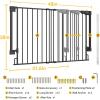imageCumbor 34quot Extra Tall No Bottom Bar Baby Gate for Stairs Auto Close Dog Gate Indoor for Larger Pets 31648quot Hardware Mounted Safety Gate for Doorways Wide Walk Thru Door for Easy Access WhiteBlack