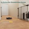 imageCumbor 34quot Extra Tall No Bottom Bar Baby Gate for Stairs Auto Close Dog Gate Indoor for Larger Pets 31648quot Hardware Mounted Safety Gate for Doorways Wide Walk Thru Door for Easy Access WhiteBrown