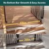 imageCumbor 34quot Extra Tall No Bottom Bar Baby Gate for Stairs Auto Close Dog Gate Indoor for Larger Pets 31648quot Hardware Mounted Safety Gate for Doorways Wide Walk Thru Door for Easy Access WhiteBlack