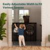 imageCumbor 34quot Extra Tall No Bottom Bar Baby Gate for Stairs Auto Close Dog Gate Indoor for Larger Pets 31648quot Hardware Mounted Safety Gate for Doorways Wide Walk Thru Door for Easy Access WhiteBlack