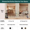 imageCumbor 34quot Extra Tall No Bottom Bar Baby Gate for Stairs Auto Close Dog Gate Indoor for Larger Pets 31648quot Hardware Mounted Safety Gate for Doorways Wide Walk Thru Door for Easy Access WhiteBlack