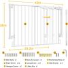 imageCumbor 34quot Extra Tall No Bottom Bar Baby Gate for Stairs Auto Close Dog Gate Indoor for Larger Pets 31648quot Hardware Mounted Safety Gate for Doorways Wide Walk Thru Door for Easy Access WhiteWhite