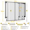 imageCumbor 34quot Extra Tall No Bottom Bar Baby Gate for Stairs Auto Close Dog Gate Indoor for Larger Pets 31648quot Hardware Mounted Safety Gate for Doorways Wide Walk Thru Door for Easy Access WhiteBlack