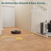 imageCumbor 34quot Extra Tall No Bottom Bar Baby Gate for Stairs Auto Close Dog Gate Indoor for Larger Pets 31648quot Hardware Mounted Safety Gate for Doorways Wide Walk Thru Door for Easy Access WhiteWhite