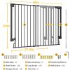 imageCumbor 34quot Extra Tall No Bottom Bar Baby Gate for Stairs Auto Close Dog Gate Indoor for Larger Pets 31648quot Hardware Mounted Safety Gate for Doorways Wide Walk Thru Door for Easy Access WhiteBlack