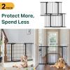 imageCumbor 36quot Extra Tall Baby Gate for Stairs 29748quot Wide Dog Gates for Doorways Auto Close Safety Gate for Babies and Pets Easy Install Pressure Mounted Fits Doorways Stairs Entryways WhiteBlack