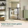 imageCumbor 36quot Extra Tall Baby Gate for Stairs 29748quot Wide Dog Gates for Doorways Auto Close Safety Gate for Babies and Pets Easy Install Pressure Mounted Fits Doorways Stairs Entryways WhiteBlack