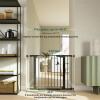 imageCumbor 36quot Extra Tall Baby Gate for Stairs 29748quot Wide Dog Gates for Doorways Auto Close Safety Gate for Babies and Pets Easy Install Pressure Mounted Fits Doorways Stairs Entryways WhiteBlack