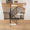 imageCumbor 36quot Extra Tall Baby Gate for Stairs 29748quot Wide Dog Gates for Doorways Auto Close Safety Gate for Babies and Pets Easy Install Pressure Mounted Fits Doorways Stairs Entryways WhiteBlack