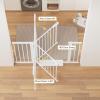 imageCumbor 36quot Extra Tall Baby Gate for Stairs 29748quot Wide Dog Gates for Doorways Auto Close Safety Gate for Babies and Pets Easy Install Pressure Mounted Fits Doorways Stairs Entryways WhiteWhite