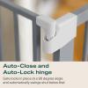 imageCumbor 36quot Extra Tall Baby Gate for Stairs 29748quot Wide Dog Gates for Doorways Auto Close Safety Gate for Babies and Pets Easy Install Pressure Mounted Fits Doorways Stairs Entryways WhiteGray