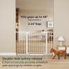 imageCumbor 36quot Extra Tall Baby Gate for Stairs 29748quot Wide Dog Gates for Doorways Auto Close Safety Gate for Babies and Pets Easy Install Pressure Mounted Fits Doorways Stairs Entryways WhiteWhite