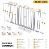 imageCumbor 36quot Extra Tall Baby Gate for Stairs 29748quot Wide Dog Gates for Doorways Auto Close Safety Gate for Babies and Pets Easy Install Pressure Mounted Fits Doorways Stairs Entryways WhiteGray