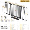imageCumbor 36quot Extra Tall Baby Gate for Stairs 29748quot Wide Dog Gates for Doorways Auto Close Safety Gate for Babies and Pets Easy Install Pressure Mounted Fits Doorways Stairs Entryways WhiteBlack