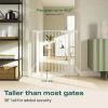 imageCumbor 36quot Extra Tall Baby Gate for Stairs 29748quot Wide Dog Gates for Doorways Auto Close Safety Gate for Babies and Pets Easy Install Pressure Mounted Fits Doorways Stairs Entryways WhiteWhite