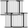 imageCumbor 36quot Extra Tall Baby Gate for Stairs 29748quot Wide Dog Gates for Doorways Auto Close Safety Gate for Babies and Pets Easy Install Pressure Mounted Fits Doorways Stairs Entryways WhiteBlack